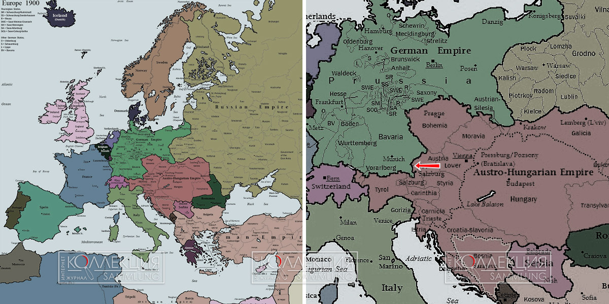 Политическая карта европы 1900 года на русском языке