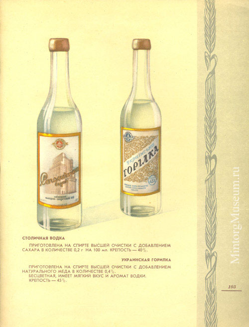 Продоформление. Каталог Ликёро-водочных изделий. 1957