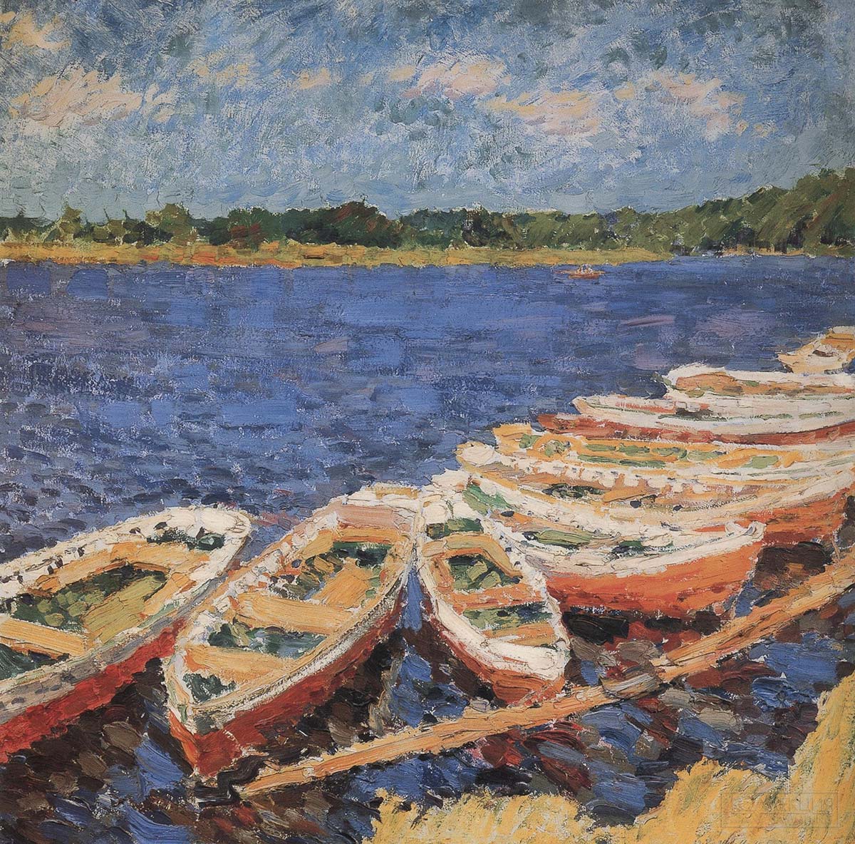 М.Н. Яковлев. Лодки на реке Москве. 1914. ГРМ