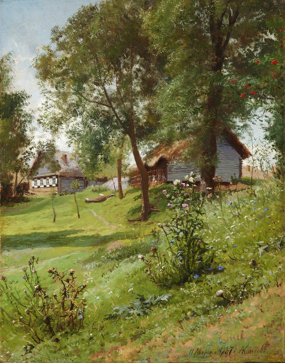 Киселёв А. 1887. Деревушка. Частное собрание