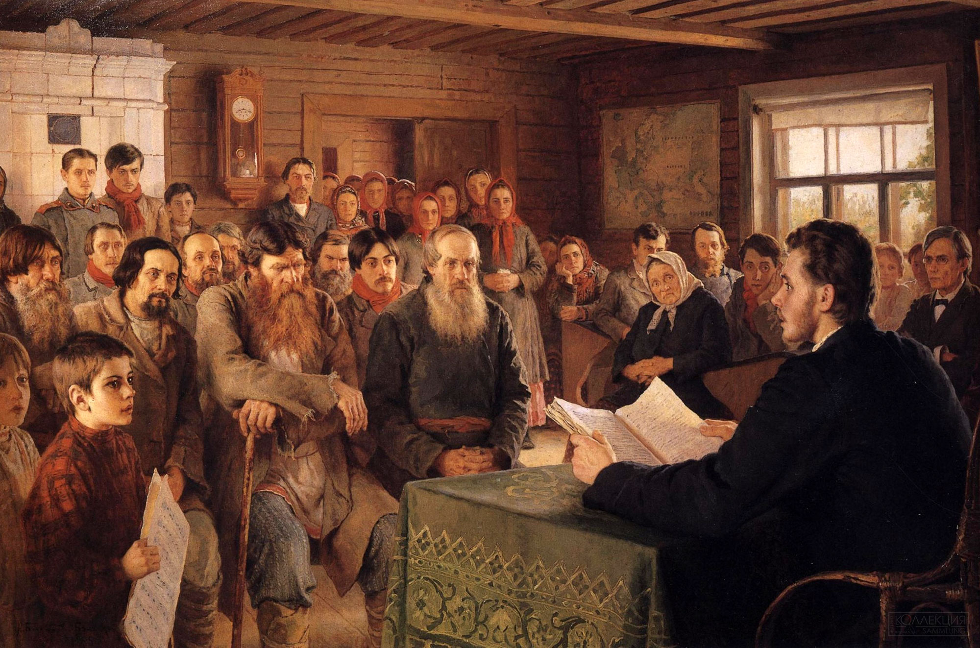 Н.П. Богданов-Бельский. Воскресное чтение в сельской школе. 1895. ГРМ
