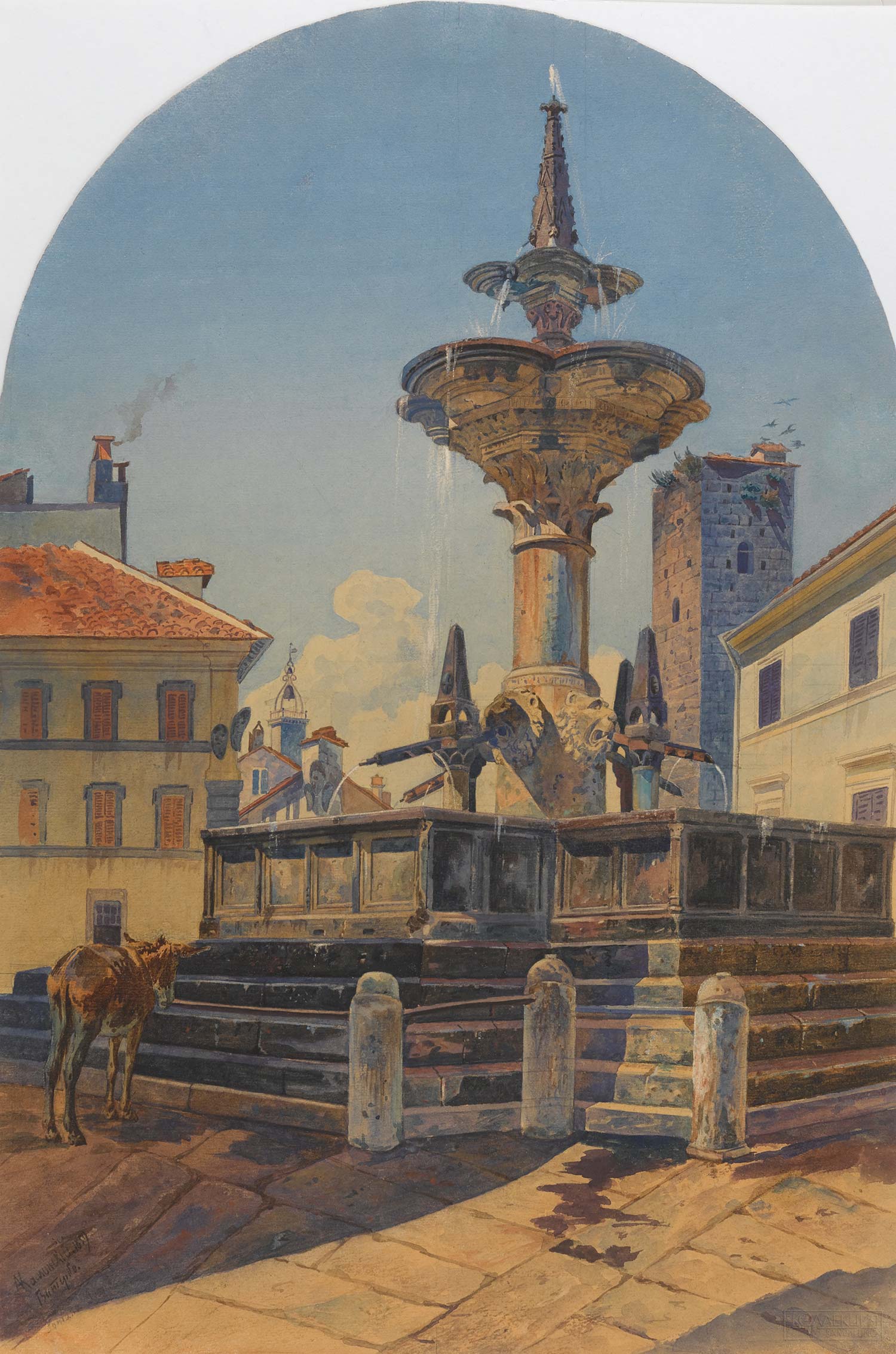 Каминский А.С. Фонтан в Витербо. 1859 Государственная Третьяковская галерея