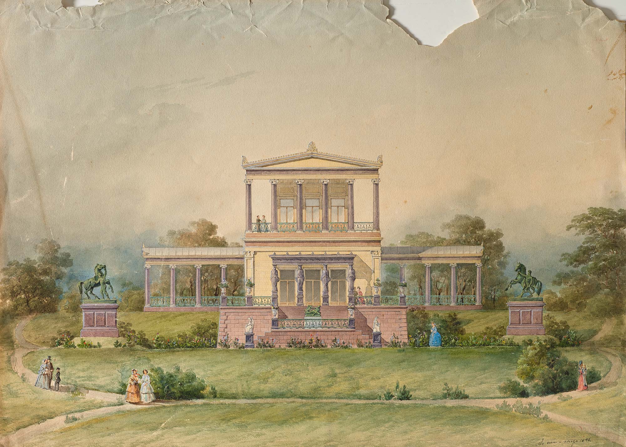 Штакеншнейдер А.И. Проект Бельведера. 1846 Государственная Третьяковская галерея
