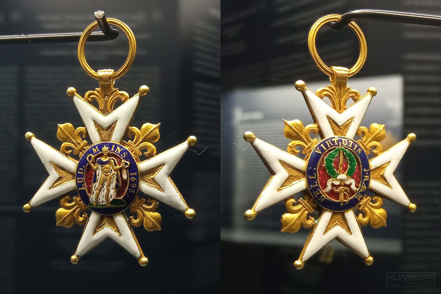 Знак ордена Святого Людовика. Королевство Франция. 1814—1830