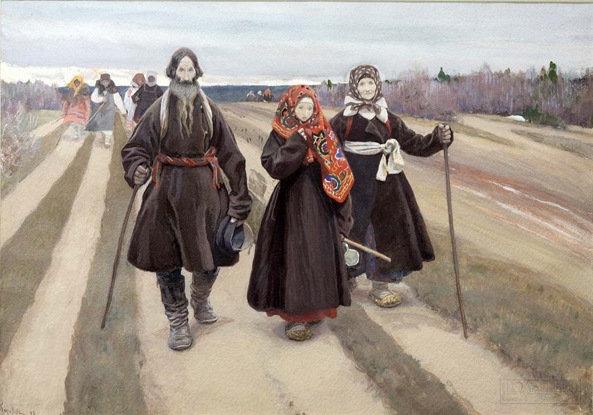 Коровин Сергей Алексеевич (1858-1908). На богомолье. 1896