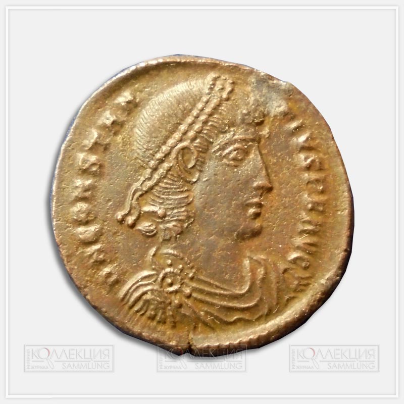 Император Констанций II (337–361). Центинионалис