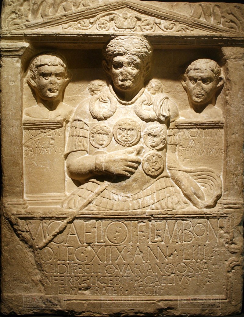Надгробие Марка Целия, I в. н.э. Рейнский краеведческий музей, Бонн, Германия
