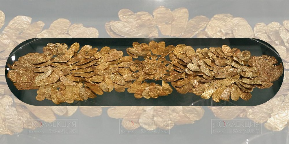 Corona aurea, II в. до н.э. Археологический музей Ла Чинквантины, Чечина, Италия. Источник: wikimedia.org. Автор: Sailko