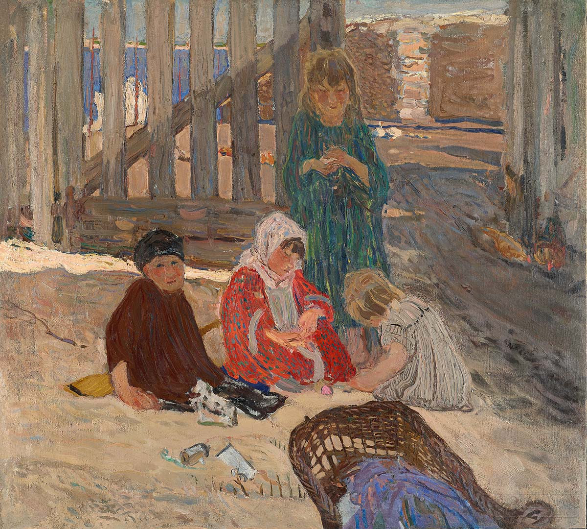 Савинов А. Дети, играющие в песке. 1904. Государственная Третьяковская галерея