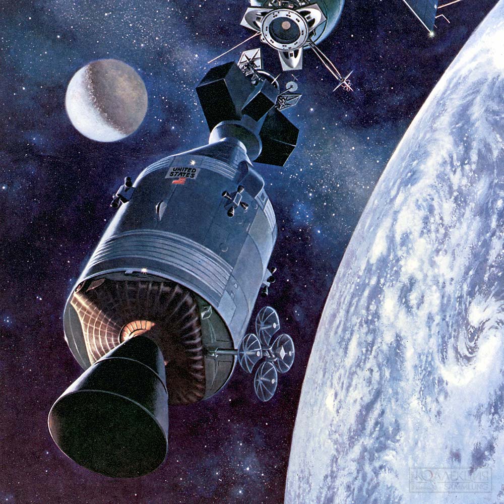 Фрагмент картины «Saturn Apollo Program» (повернута для удобства сравнения на 90 градусов)