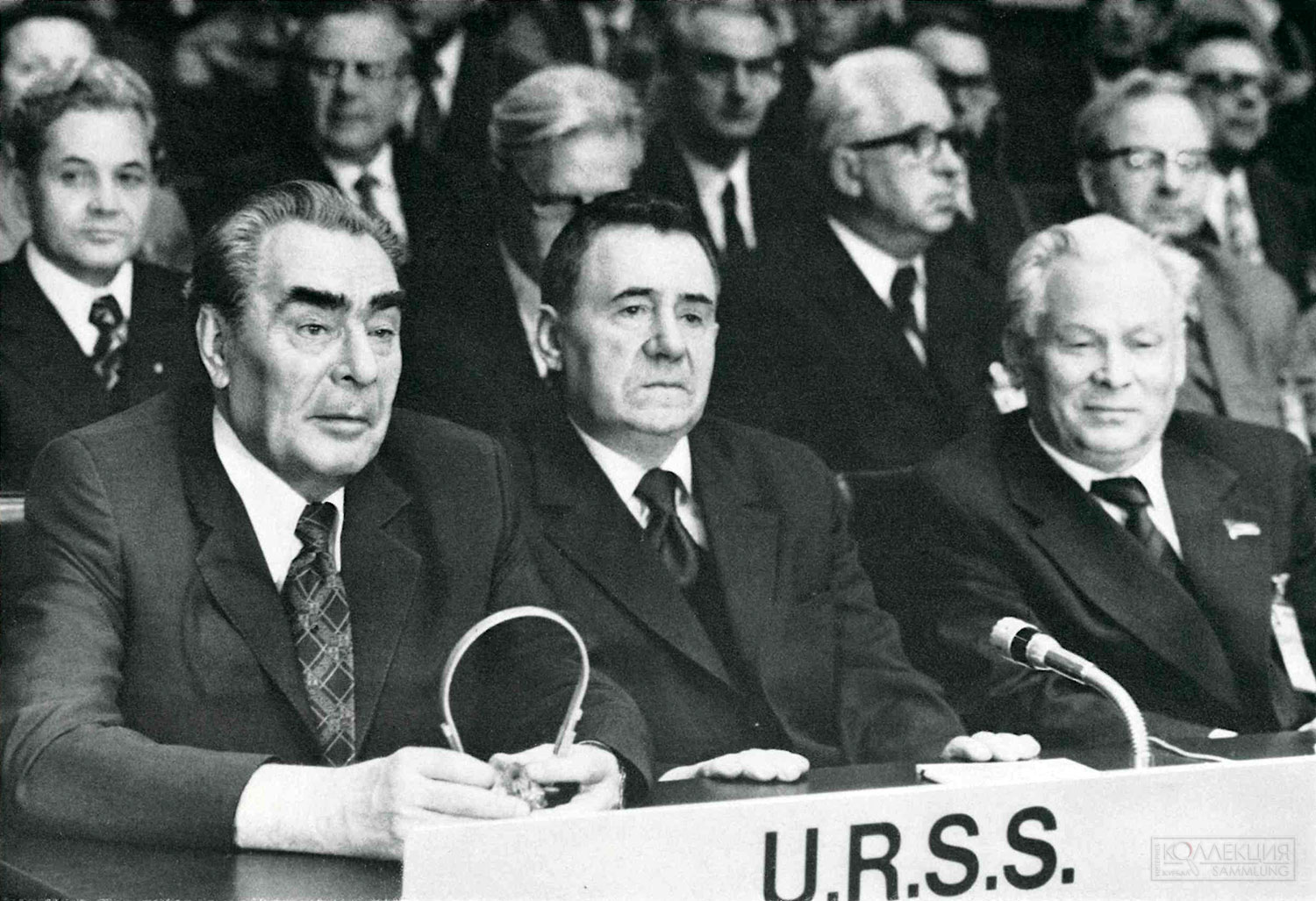 Л.И. Брежнев во главе делегации Советского Союза на Совещании по безопасности и сотрудничеству в Европе. Хельсинки, 1975 год