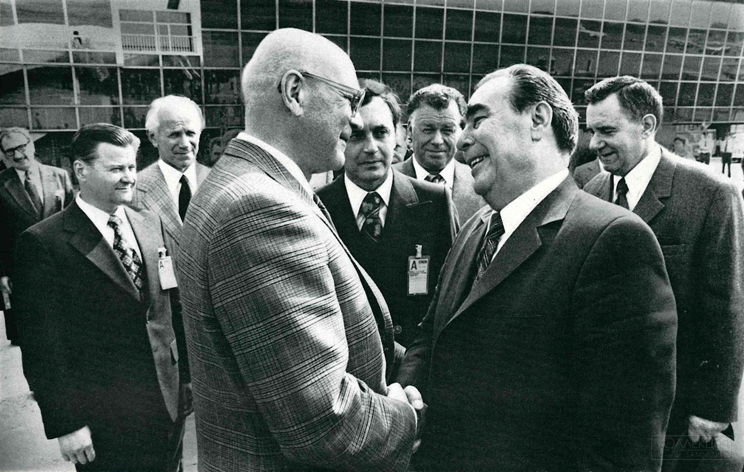 Л.И. Брежнев и Президент Финляндии Урхо Кекконен. Хельсинки, 1975 год
