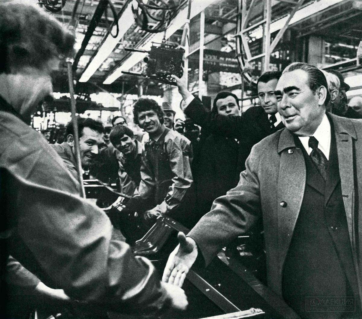 Встреча Л.И. Брежнева с рабочими Московского автомобильного завода имени И.А. Лихачёва. 1976 год