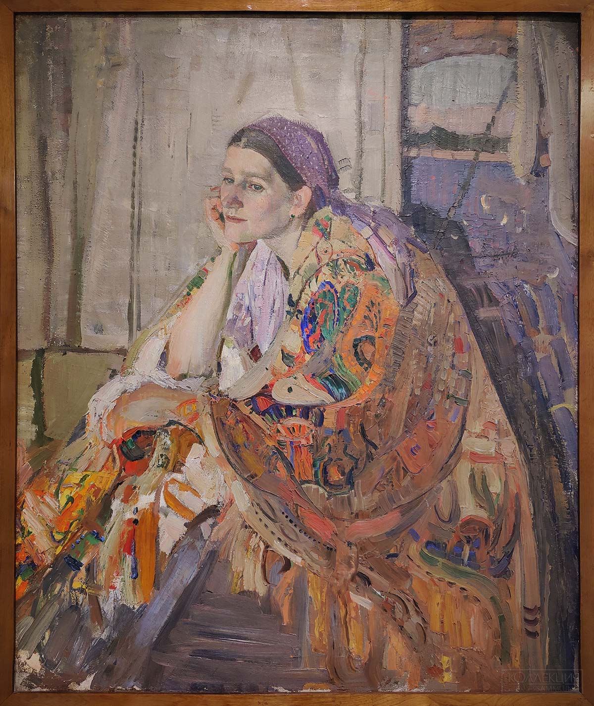 Александр Савинов. Женщина в пёстром платке. Около 1907. ГРМ