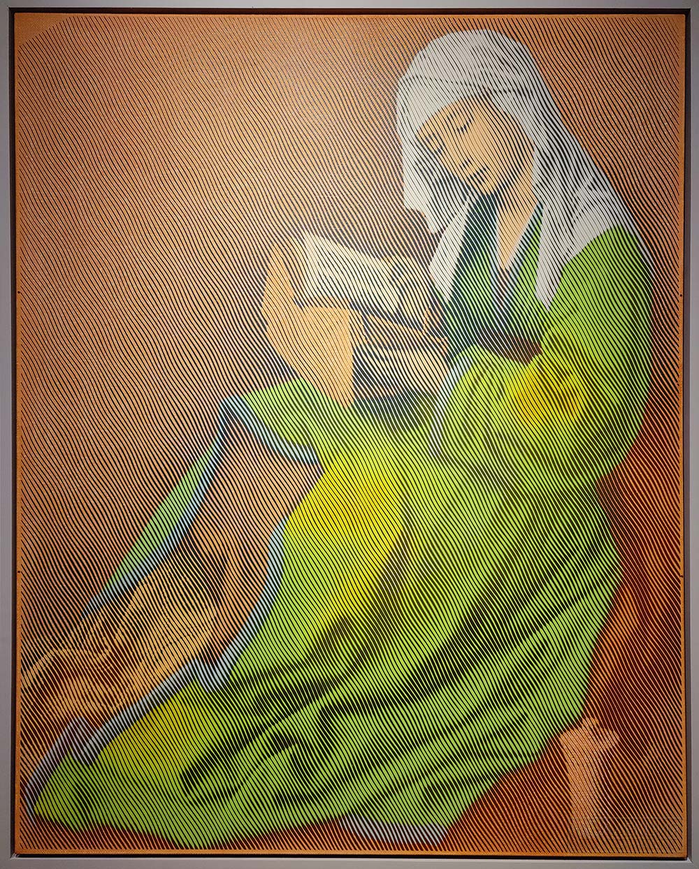 Е. Остров. Дева Мария с книгой (по Рогиру ван дер Вейдену). 2020