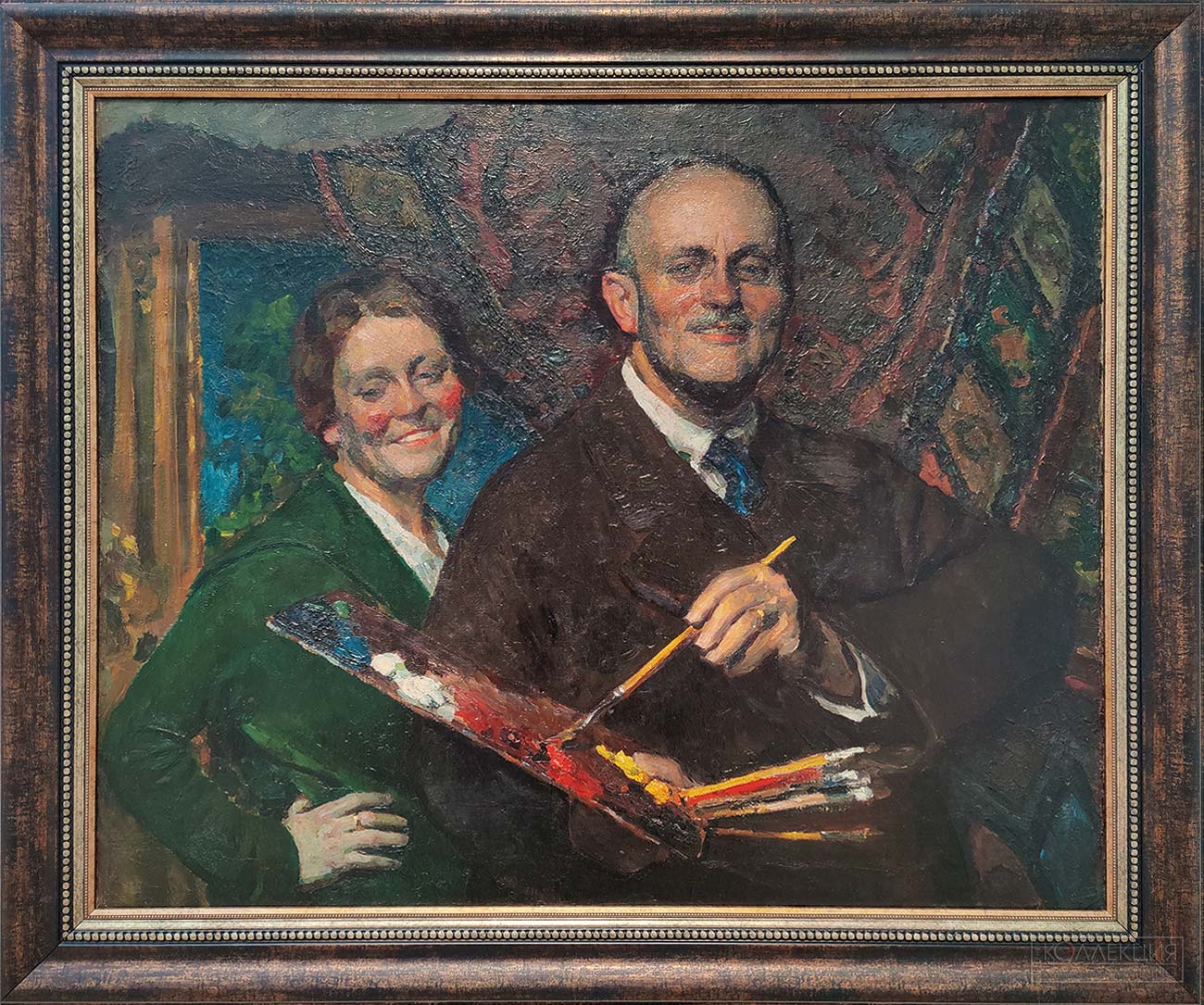 И.Э. Грабарь. Автопортрет с женой. 1923. Новокузнецкий художественный музей