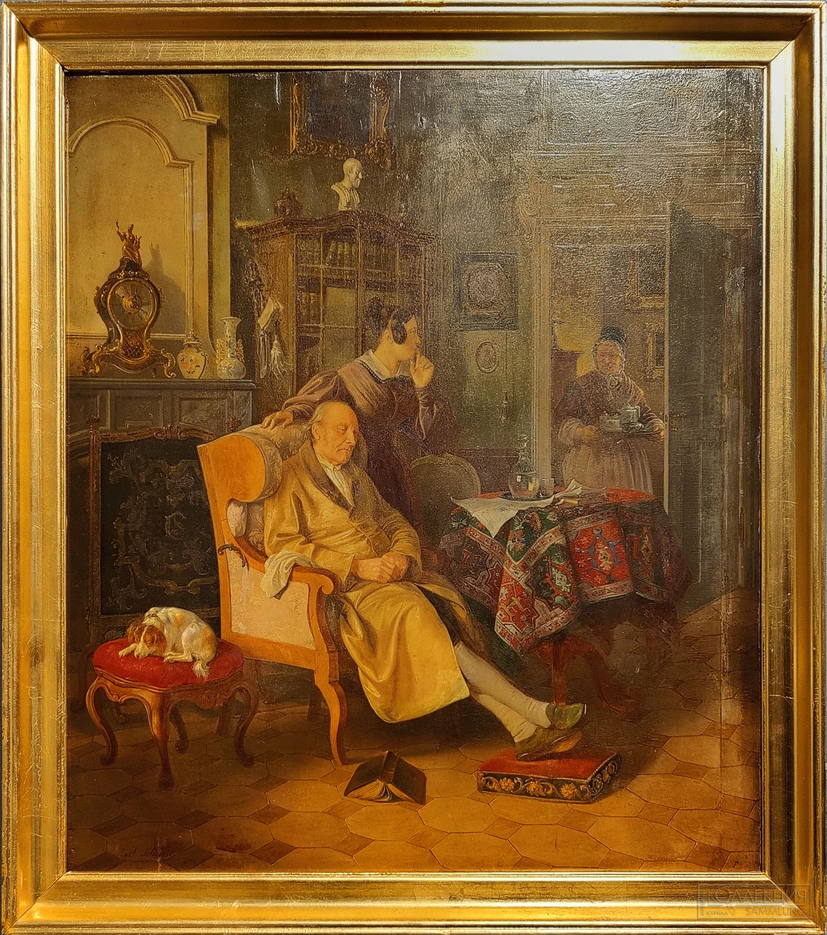 Шульц Карл Фридрих. 1796-1866. Домашняя сцена. 1830-1840-е. Из собрания Музея В.А. Тропинина