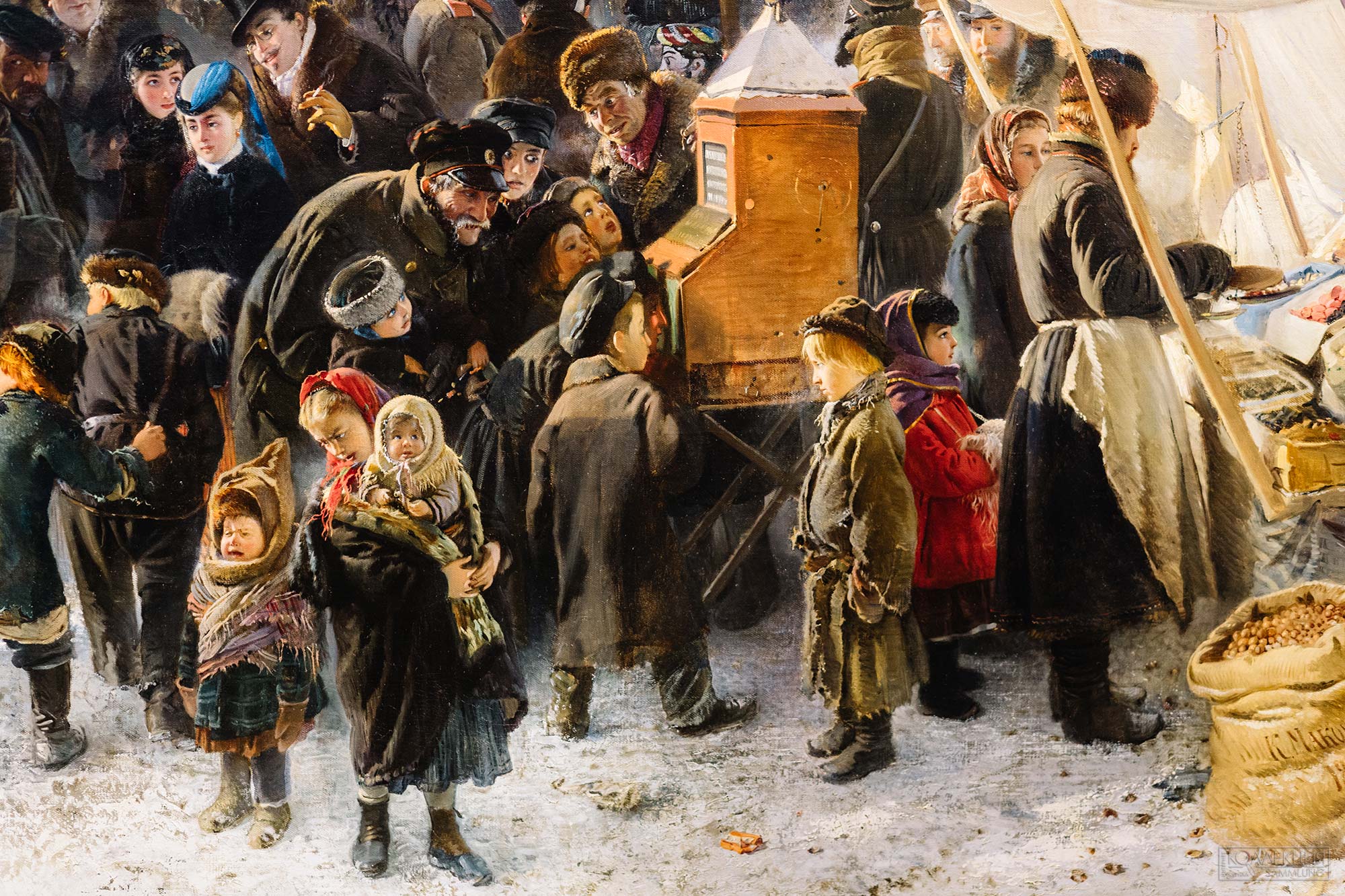 Закончена реставрации картины Маковского «Народное гулянье во время масленицы...»