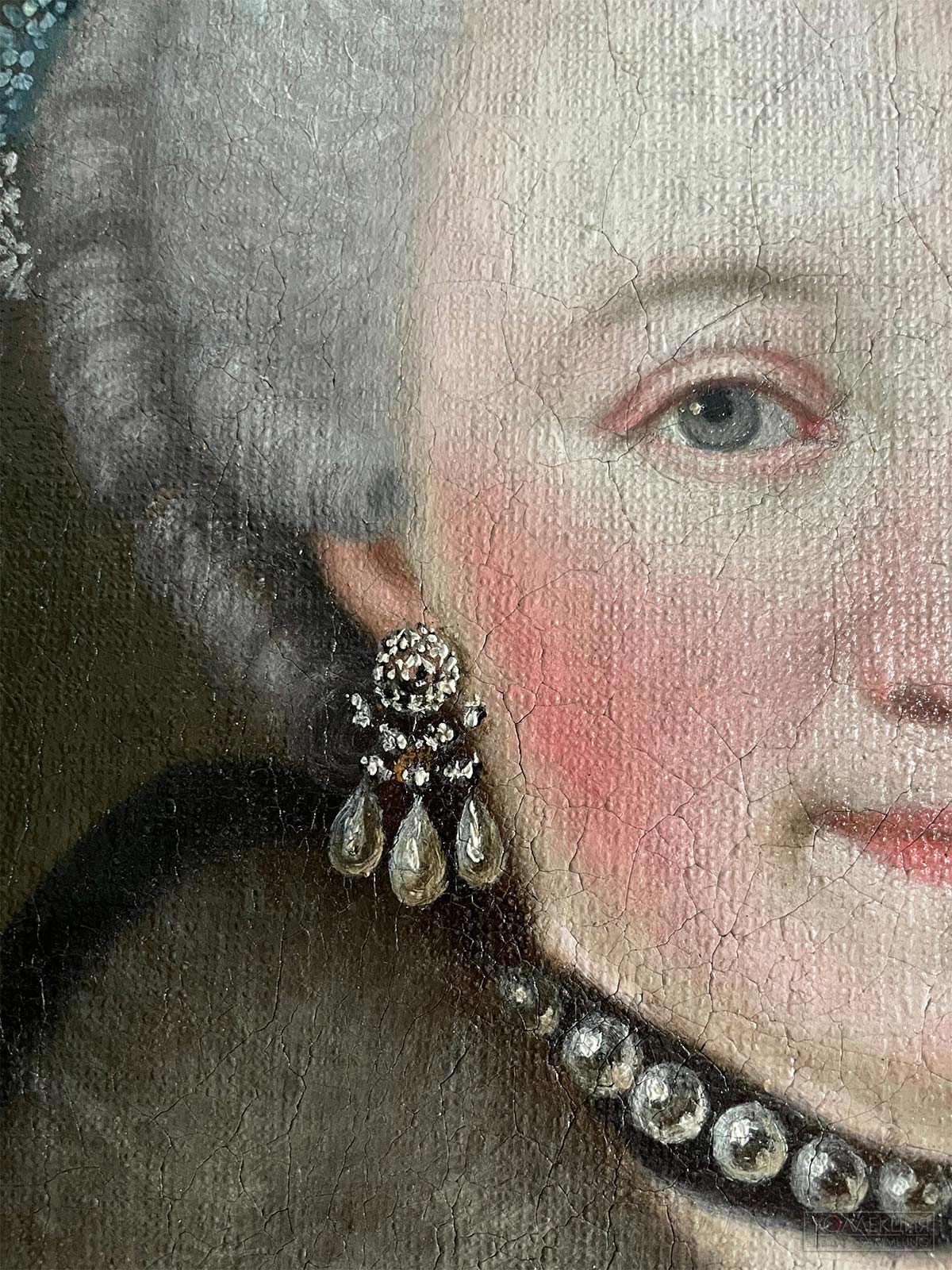 Неизвестный художник. Портрет дамы с табакеркой. 1770-е (фрагмент)