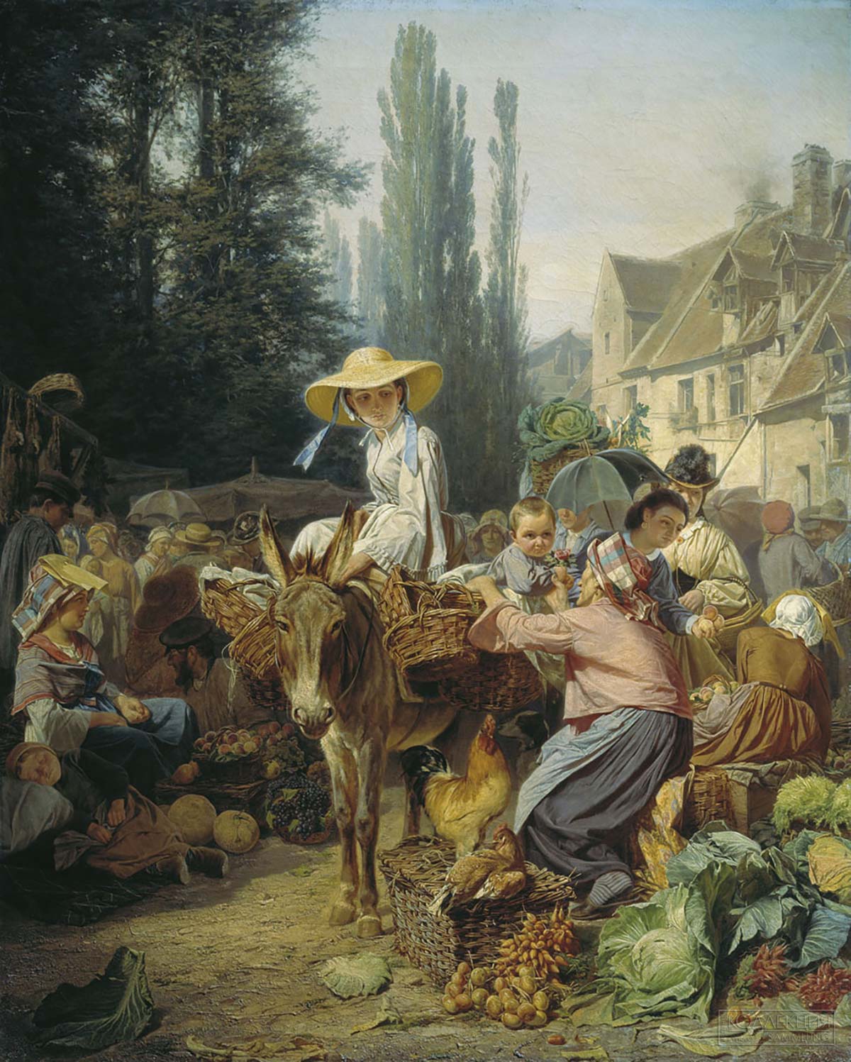 Грузинский П.Н. Рынок в Фонтенбло. 1864. ГРМ