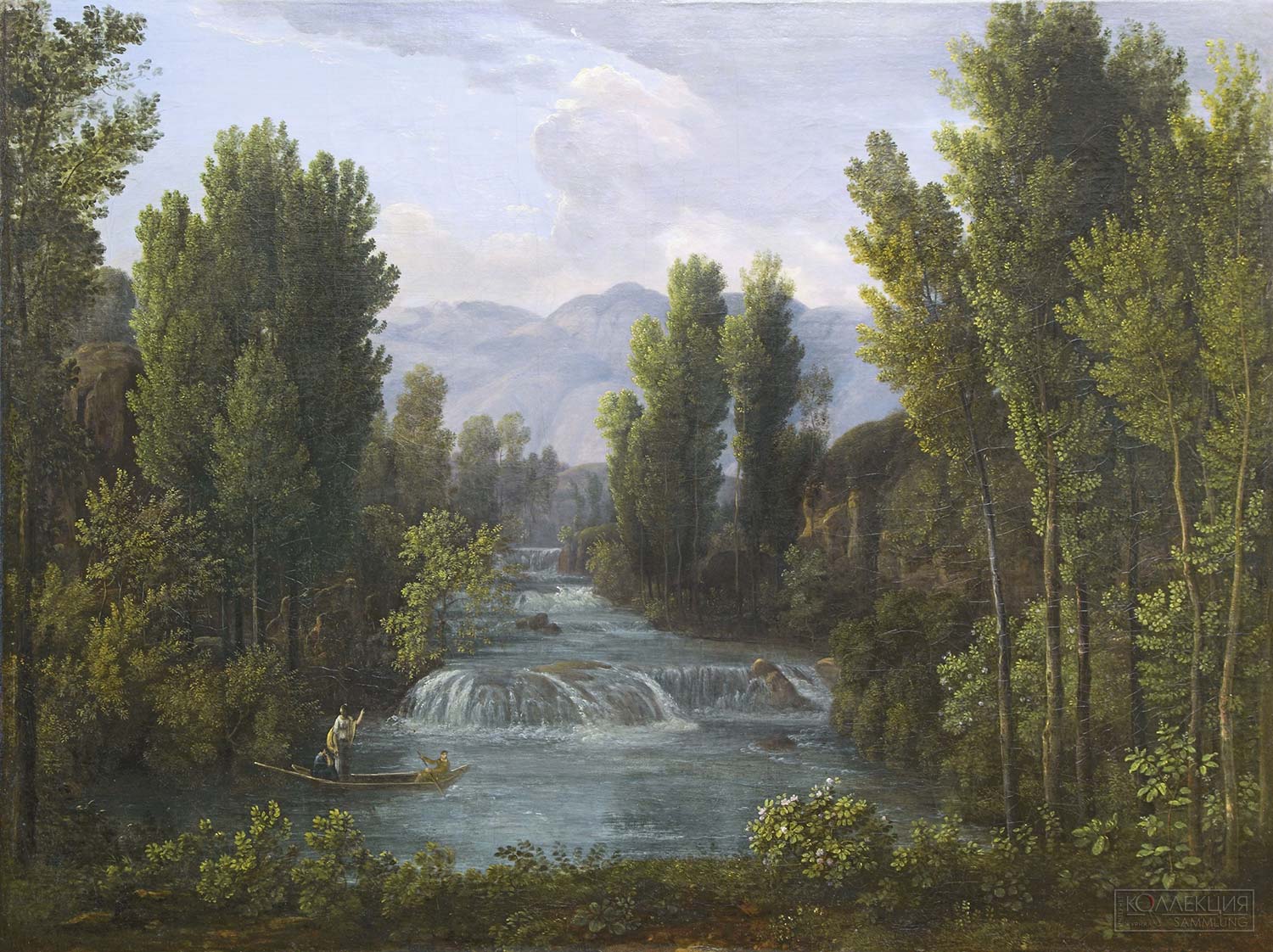 Матвеев Ф.М. Пейзаж с водопадом. ЯХМ. 1810-е