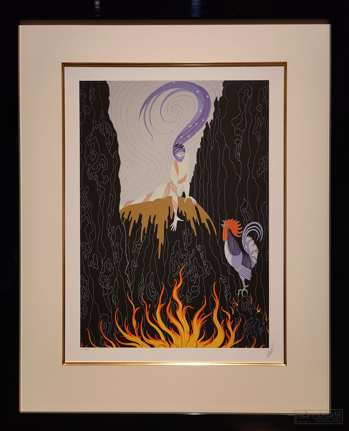 Эрте. Французский петух / French rooster. Шелкография. Нью-Йорк, 1982. Галерея Lea