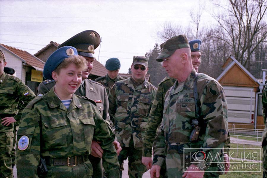 Военнослужащие российского воинского контингента в составе миссии SFOR