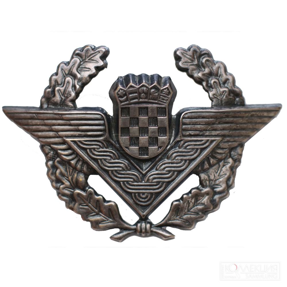 Эмблема на головной убор офицеров сухопутных частей Хорватского Войска