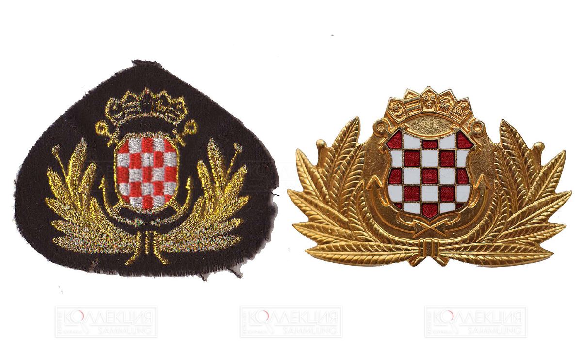 Эмблема на головной убор офицеров военно-морского флота Хорватии