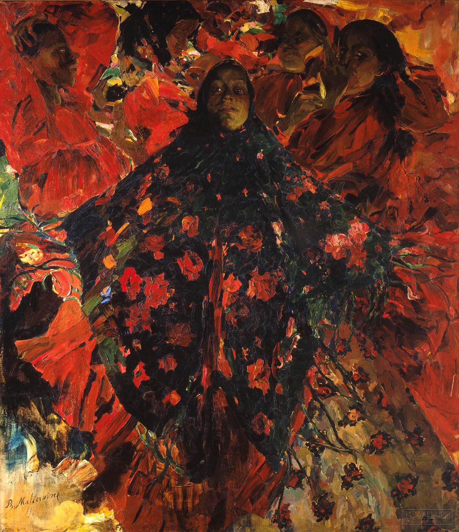 Малявин Ф.А. Бабы (Зелёная шаль). 1914. ГТГ