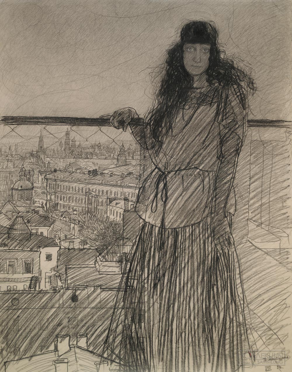 Митурич П.В. Портрет Веры Хлебниковой-Митурич, жены художника. 1924. Третьяковская галерея