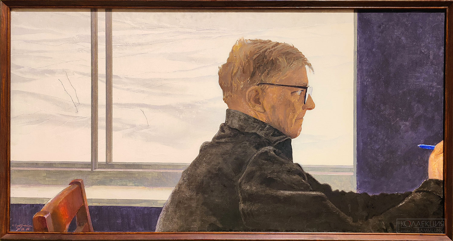 Иосиф Серебряный (1907-1979). Портрет Д.Д. Шостаковича. 1964. Холст, масло, поливинилацетатная темпера. ГТГ