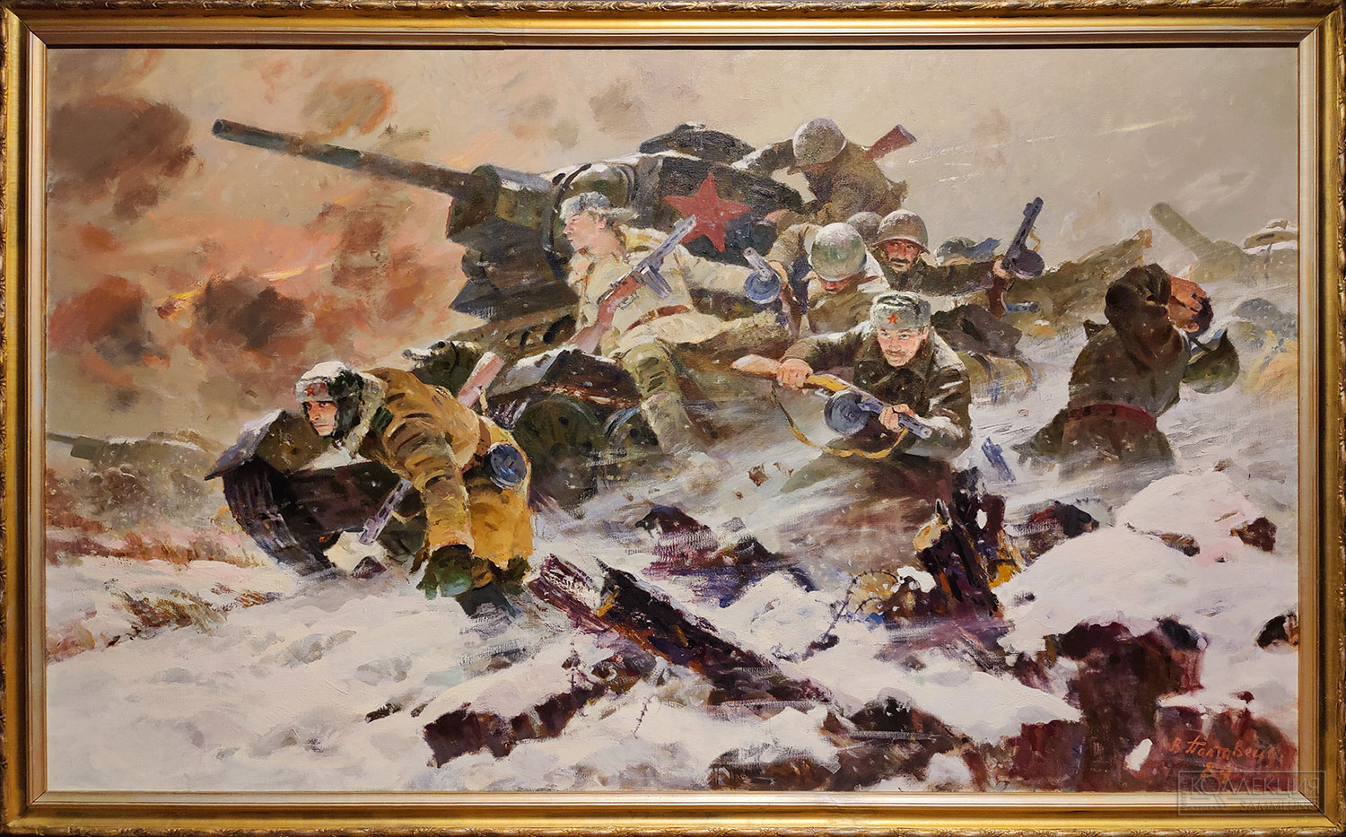 Георгий Нисский (1903-1987). Десант. 1944. Эскиз. Холст, масло. ГТГ
