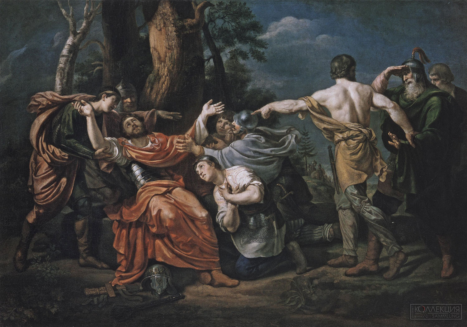 Кипренский О.А. Дмитрий Донской на Куликовом поле. Не позднее апреля 1805.Эскиз. Х.,м. 54х70. ГРМ
