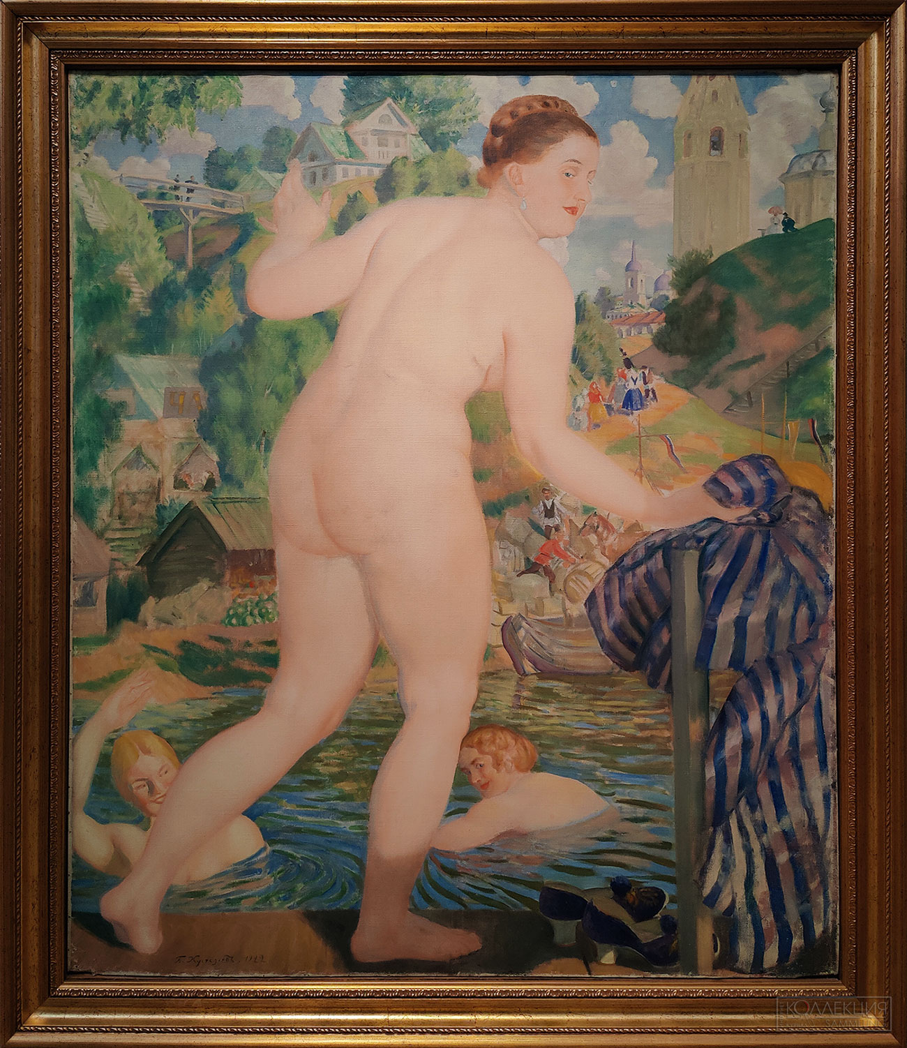 Кустодиев Б.М. Купальщица. 1922. Холст, масло. Тюменское музейно-просветительское объединение, Музейный комплекс имени И.Я. Словцова