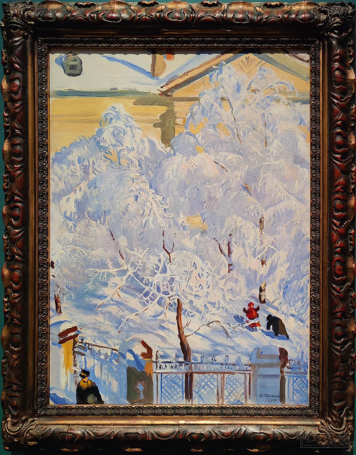 Кустодиев Б.М. Иней. 1917. Холст, масло. ГРМ