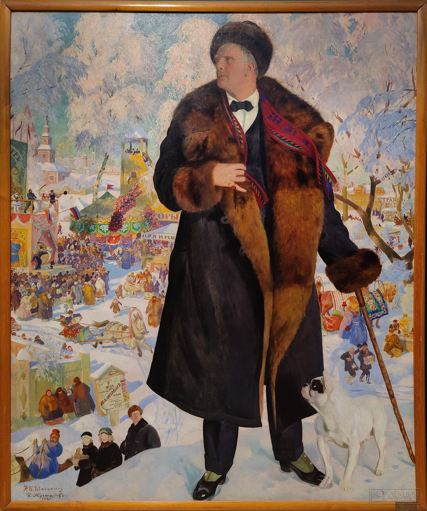 Кустодиев Б.М. Портрет Ф.И. Шаляпина. 1921. Холст, масло. Санкт-Петербургский государственный музей театрального и музыкального искусства
