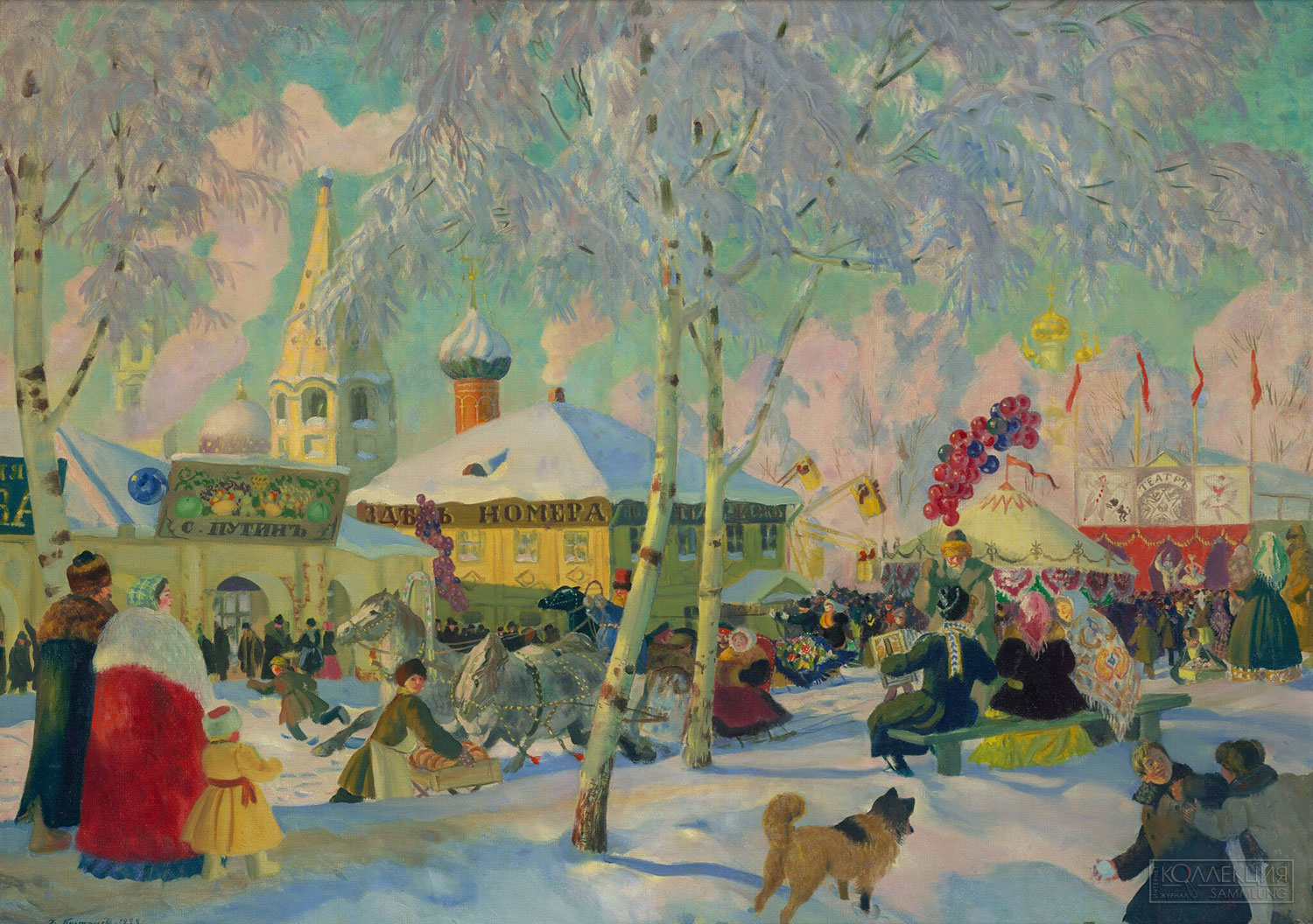 Кустодиев Б.М. 1878-1927. Гулянье. 1922. Холст, масло