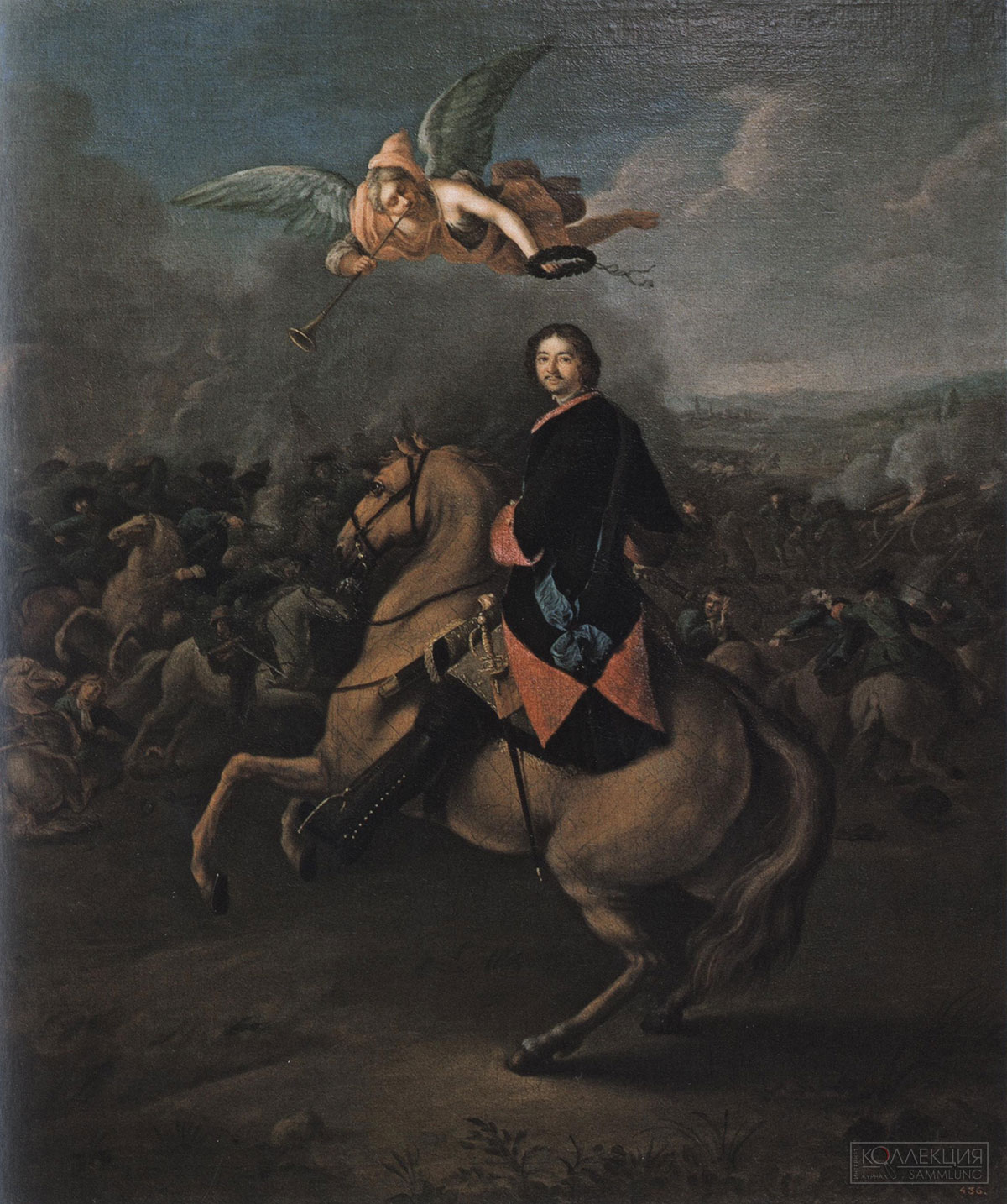 Таннауэр И.-Г. Пётр I в Полтавской битве. 1724. Х.,м. 76 х 63.5. ГРМ