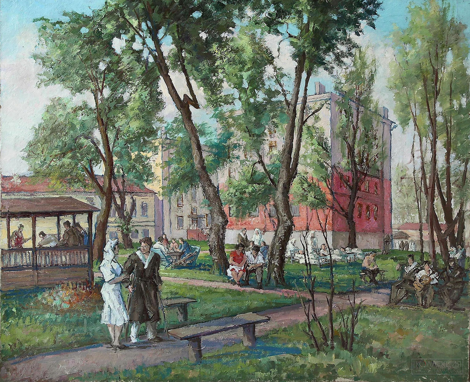 Жаренов А.С. У госпиталя. 1943. ЯХМ