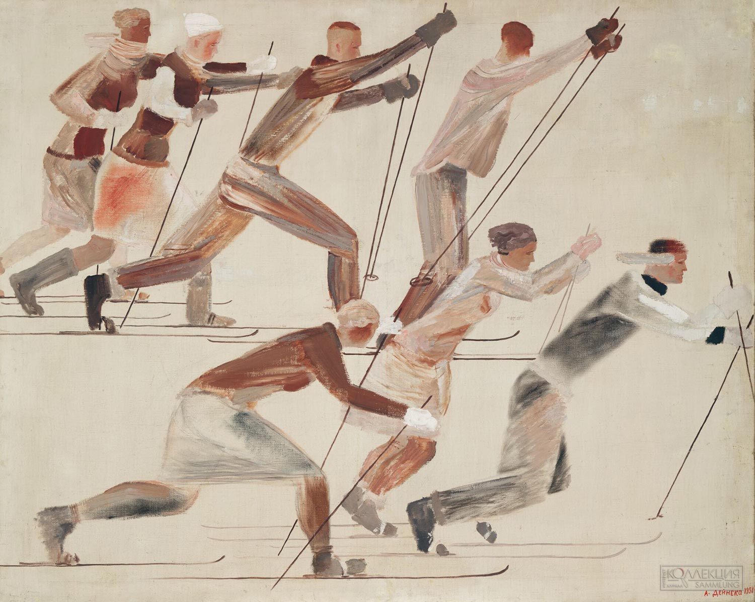 Дейнека А.А. (1899-1969). Лыжники. 1931. ГТГ