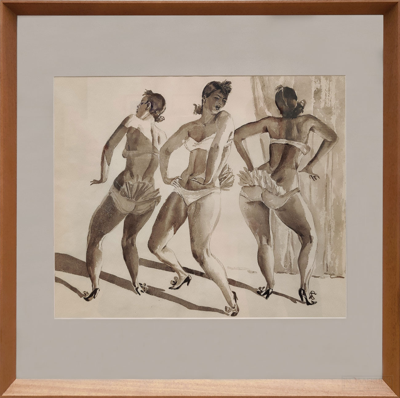 Дейнека А.А. Эстрадный танец. США. Бурлеск. 1935. Бумага, акварель. Курская картинная галерея имени А.А. Дейнеки