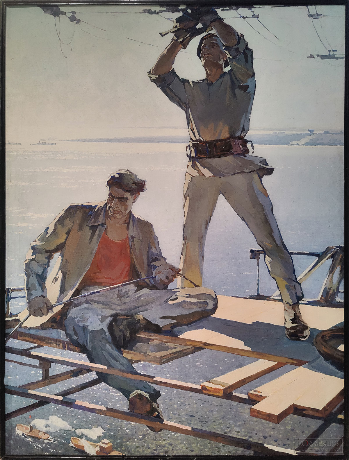 Юрий Боско. Над Волгой. Авторский вариант. 1963. Холст, темпера, масло. Волгоградский музей изобразительных искусств им. И.И. Машкова