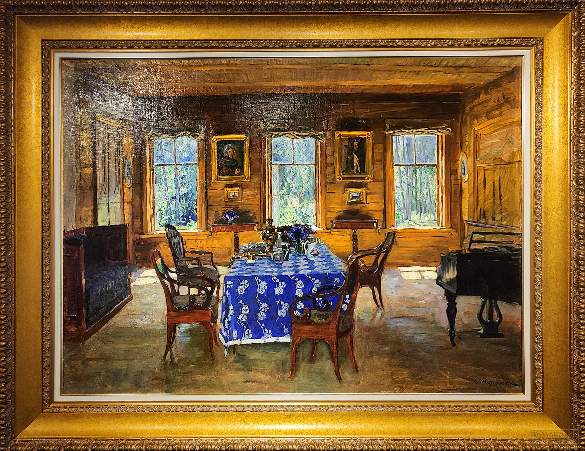 Жуковский С.Ю. (1875-1944). Старый дом. (Interier). 1913. Холст, масло 96,6х131 см