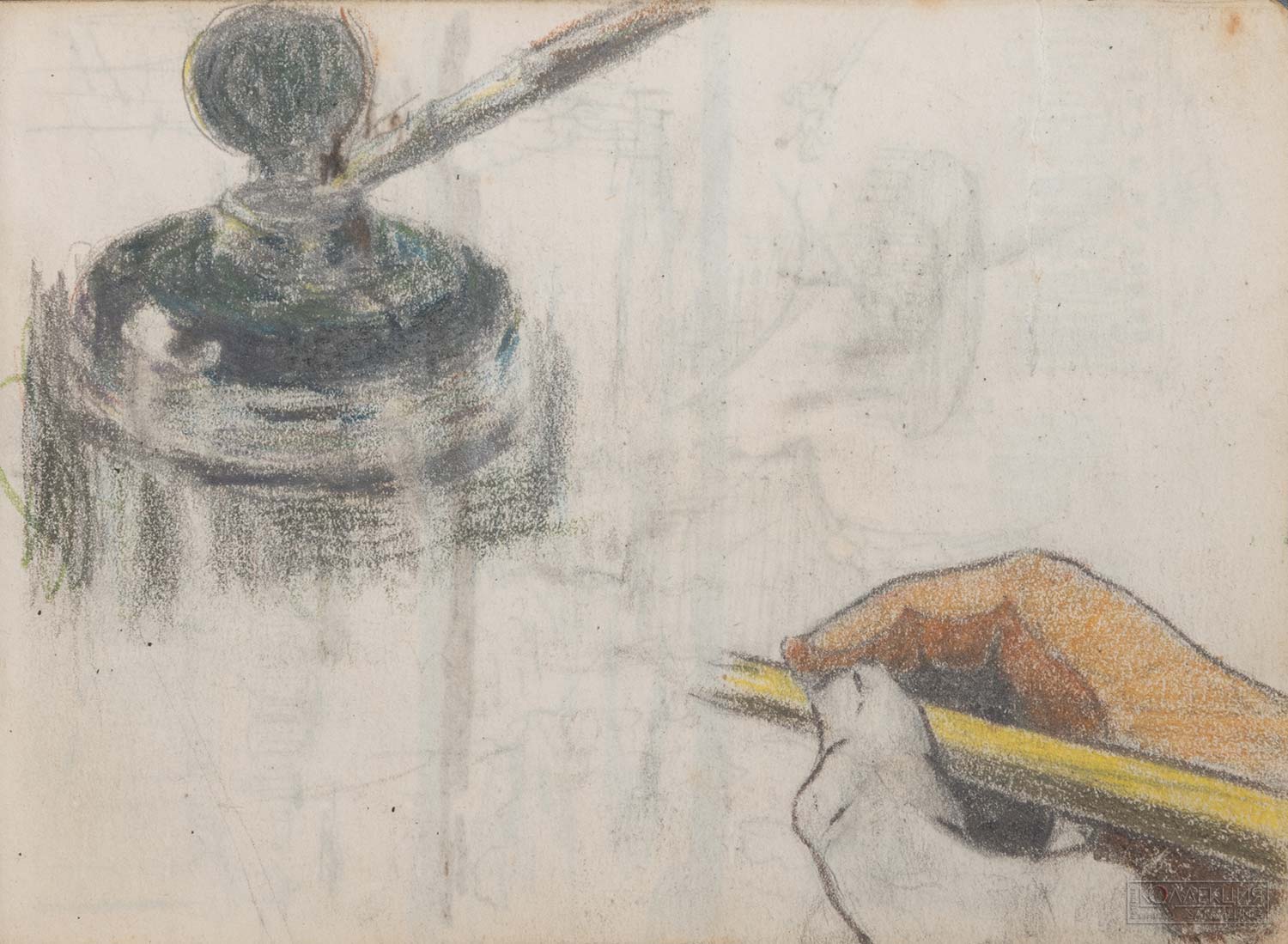 Иван Клюн. Рисунок из альбома зарисовок. 1908-1910 года. Фонд сохранения культурного наследия художника Ивана Клюна