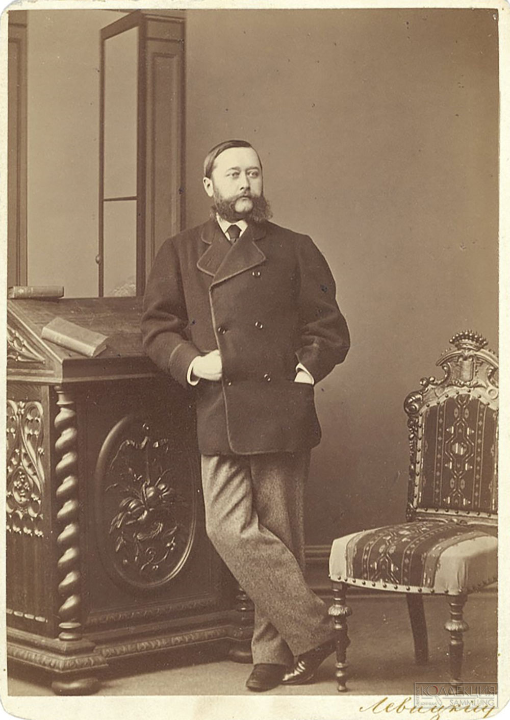 Левицкий С.Л. (фотограф). Портрет неизвестного. Картон, альбуминовый отпечаток. 1870-е гг. ГИМ