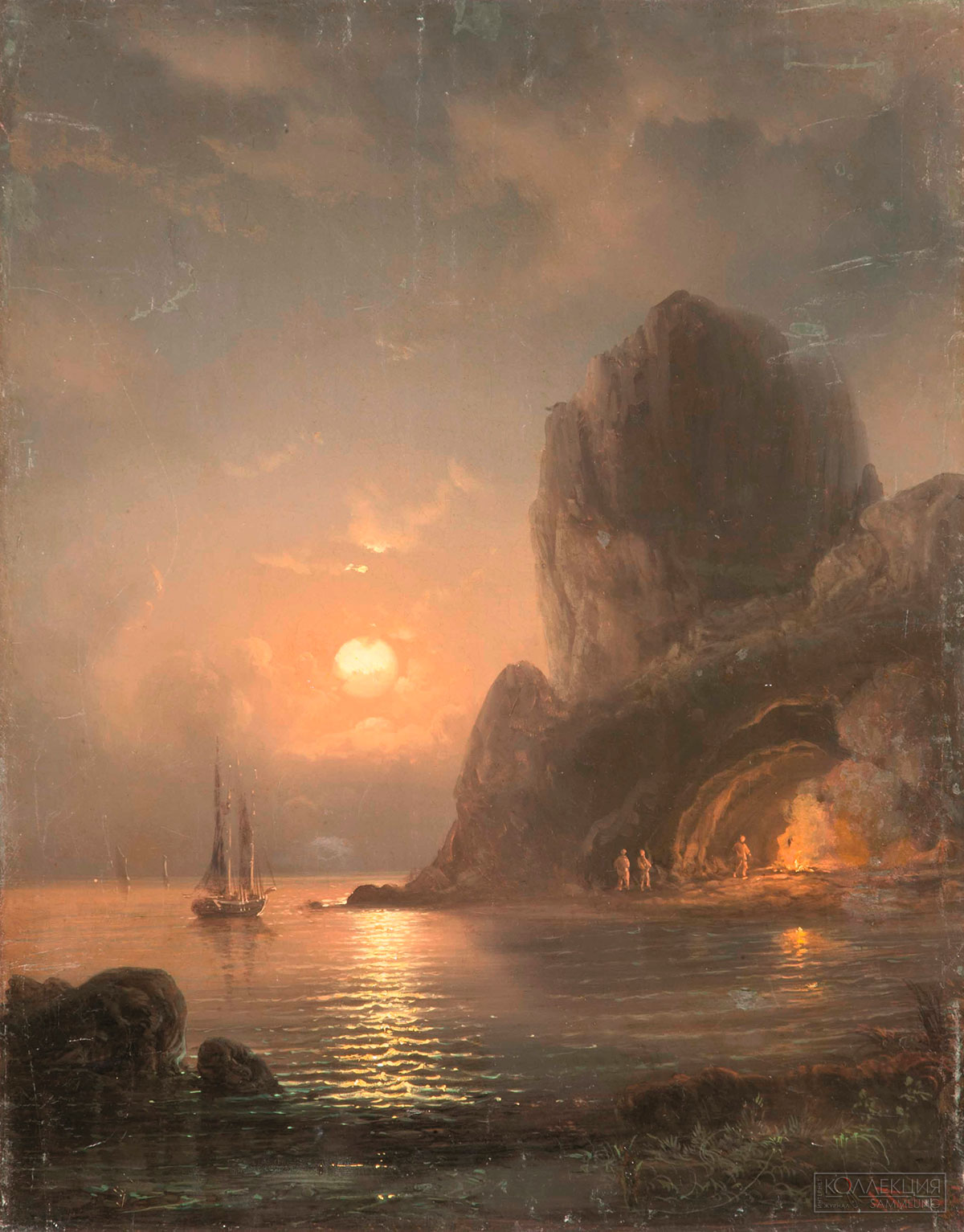 Боголюбов А.П. Лунная ночь на море. 1874. ГРМ