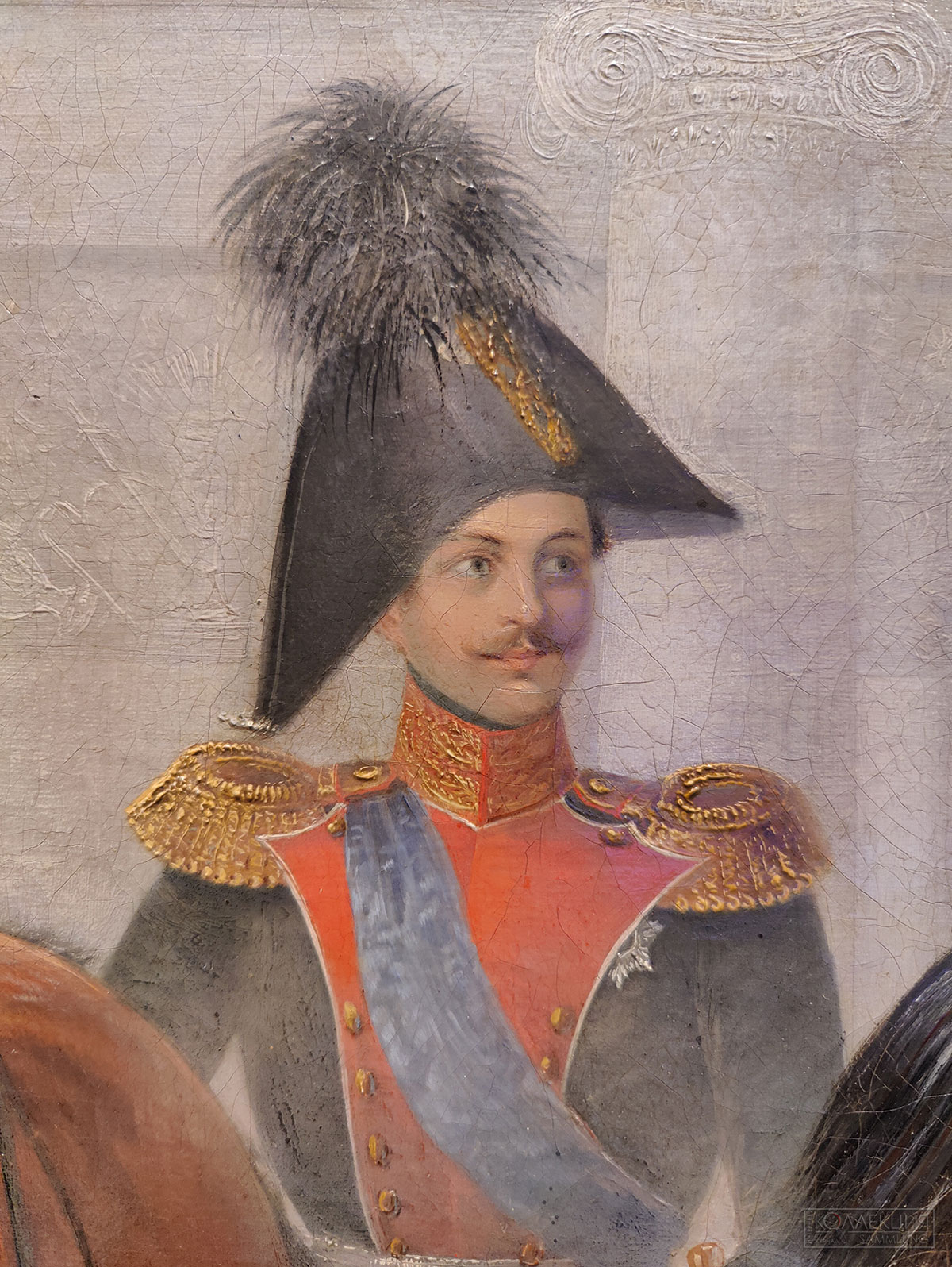 Швабе А.П. Николай I с цеса­реви­чем Александром Николае­вичем, 1840-е гг. (1843?). Холст, масло. ГИМ (Фрагмент). Портрет цесаревича Александра Николаевича (будущий Александр II)