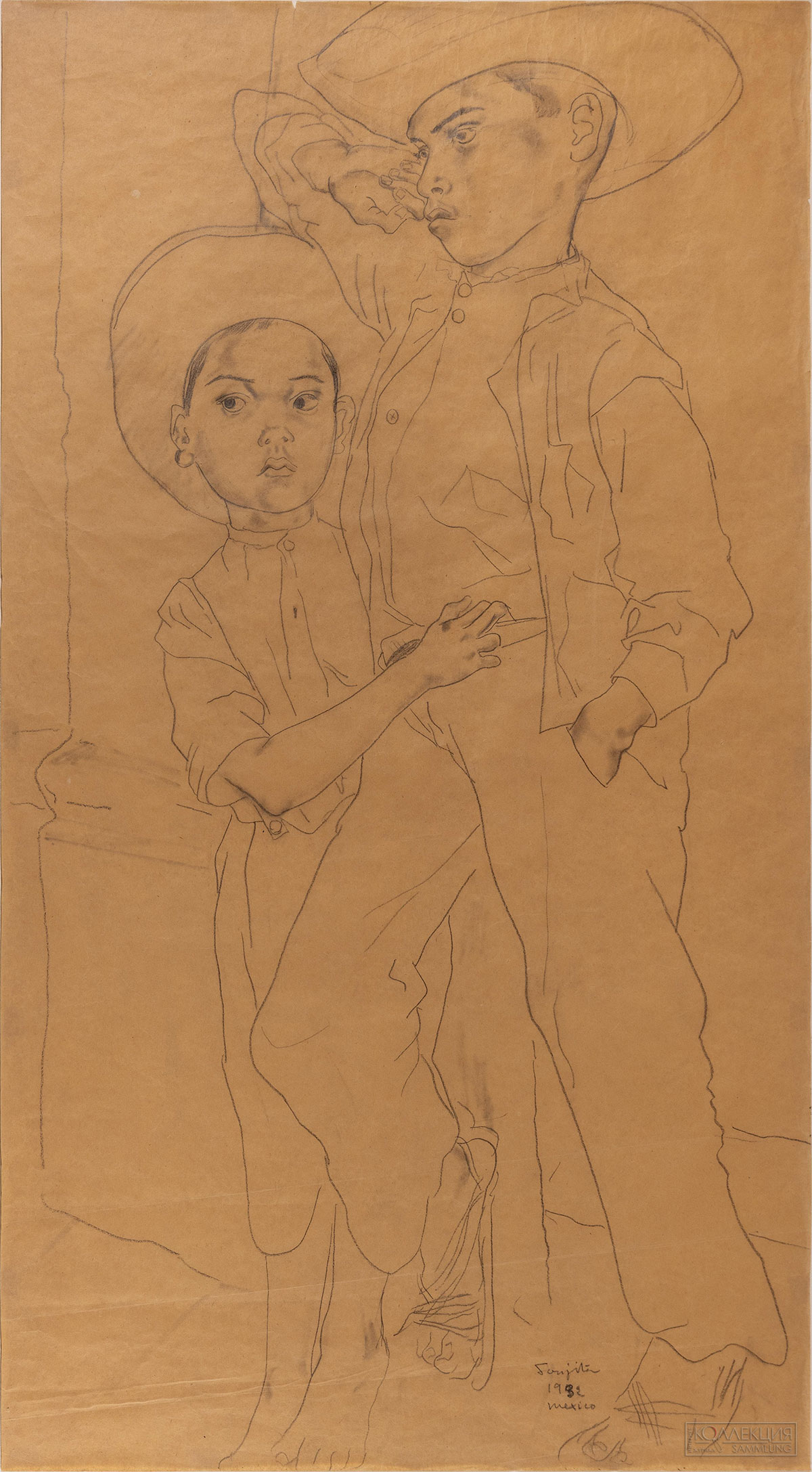 Леонар Фужита. Два мексиканца. ГМИИ им. А.С. Пушкина