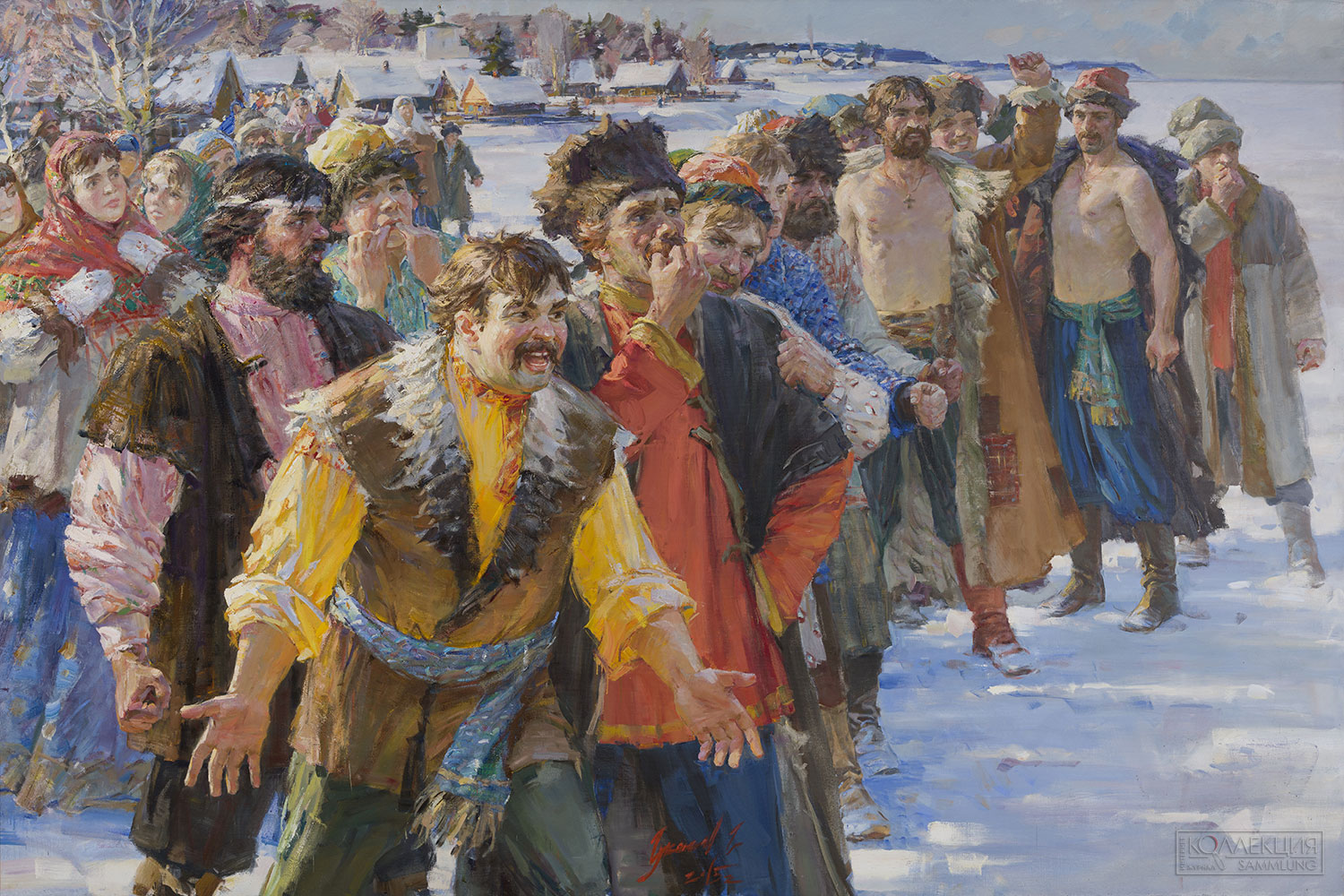 Гукасов Г.А. Триптих Стенка на стенку. Молодецкий свист, 2015-2017. Частное собрание